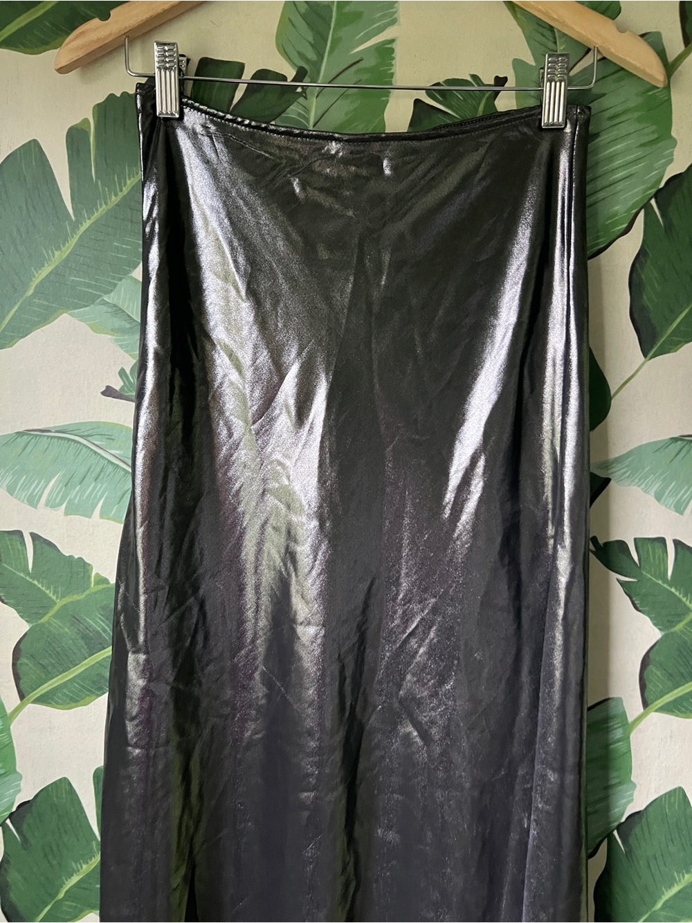 Wild Fable Metallic Silver Long Maxi Skirt Womens XS - Picture 7 of 9
